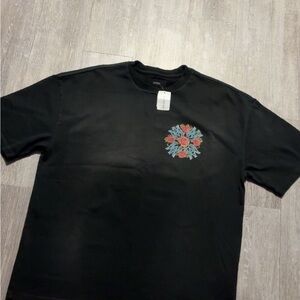 AMIRI Black Tee with Floral Graphic